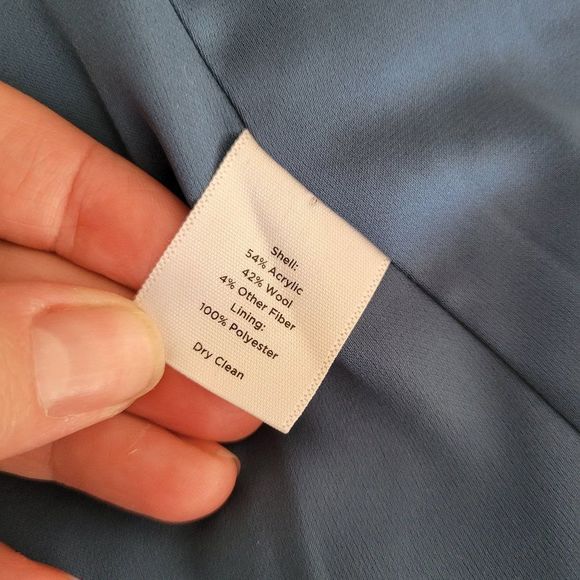 COPY - Talbots petite tweed blazer suit jacket size 4P blue white . - Picture 8 of 11